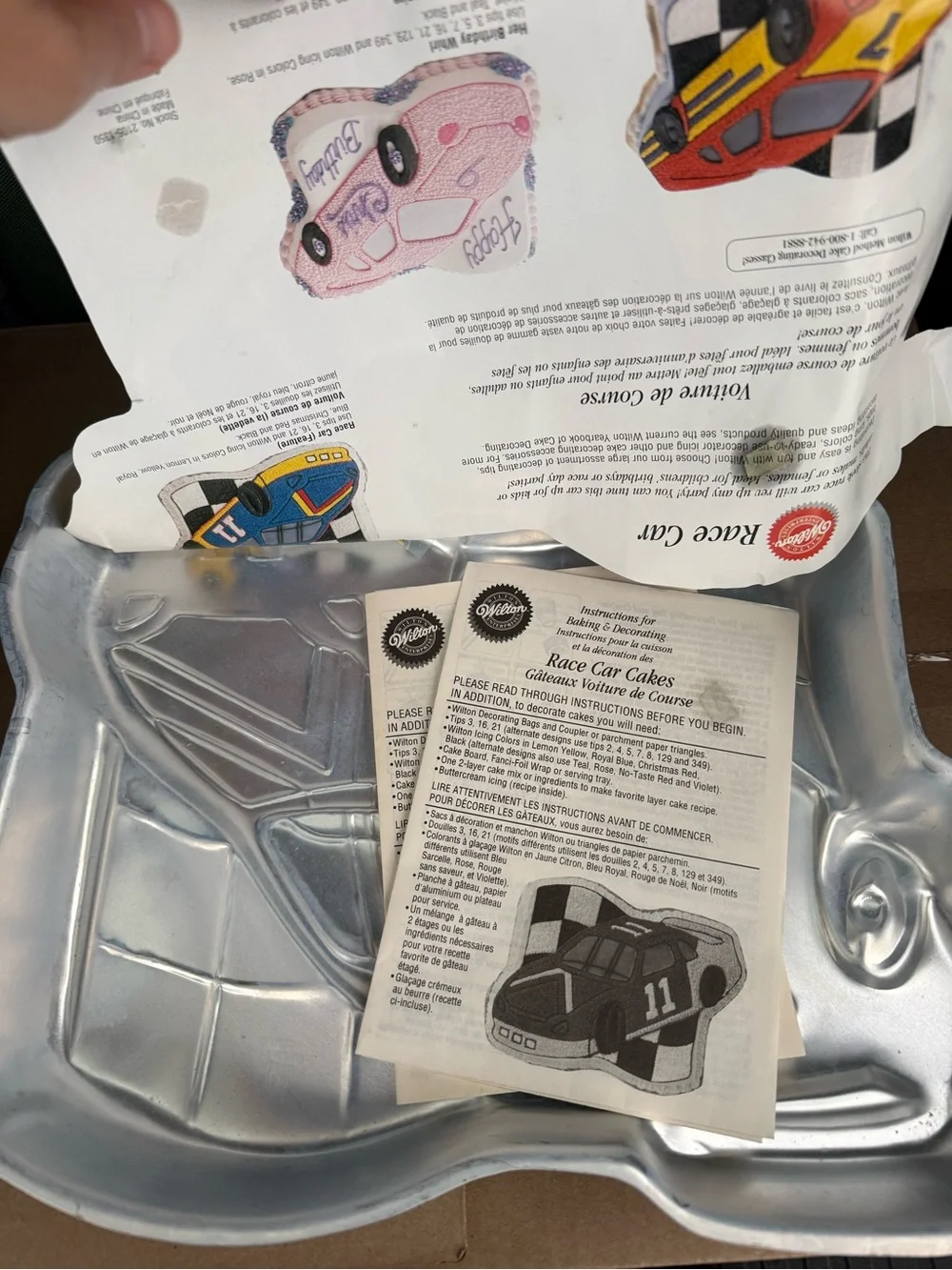 Vintage 1997 Wilton Nascar 11 Race Car Cake Pan 2105-1350 with Insert